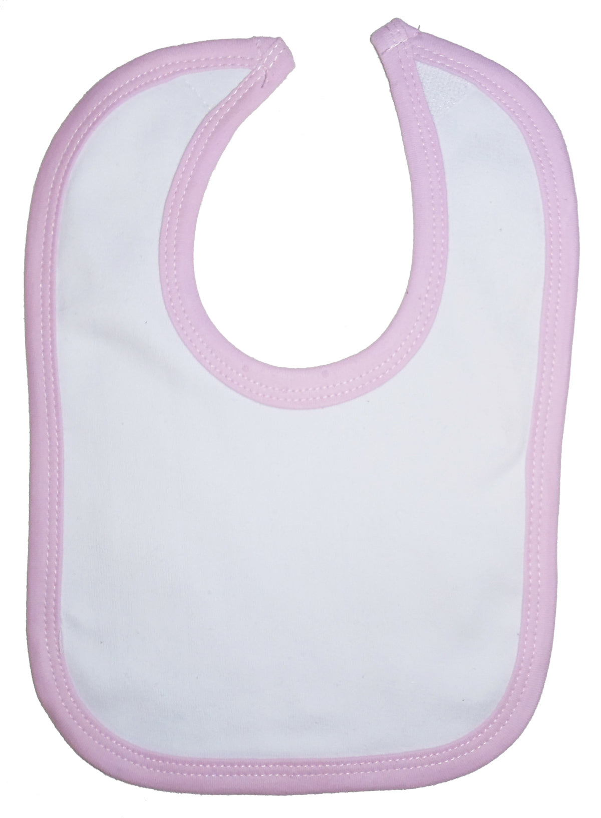 White Interlock Bib Pink Binding - Executive-Skincare