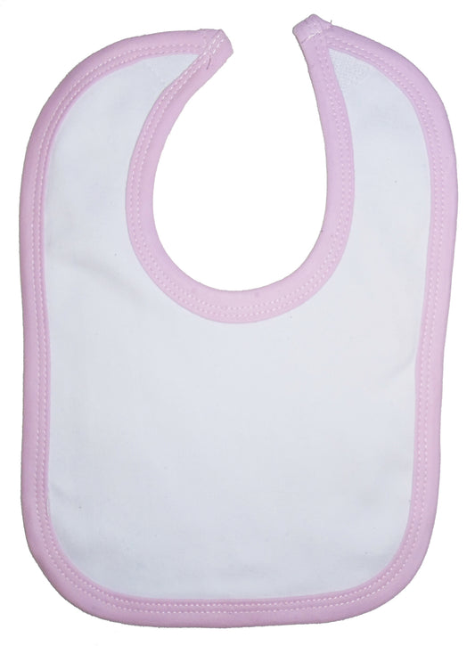 White Interlock Bib Pink Binding - Executive-Skincare