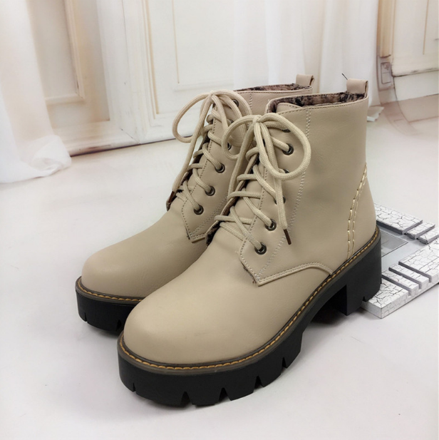 Autumn Winter warm Fashion Women's Lace-Up Women Snow Boots - Executive-Skincare