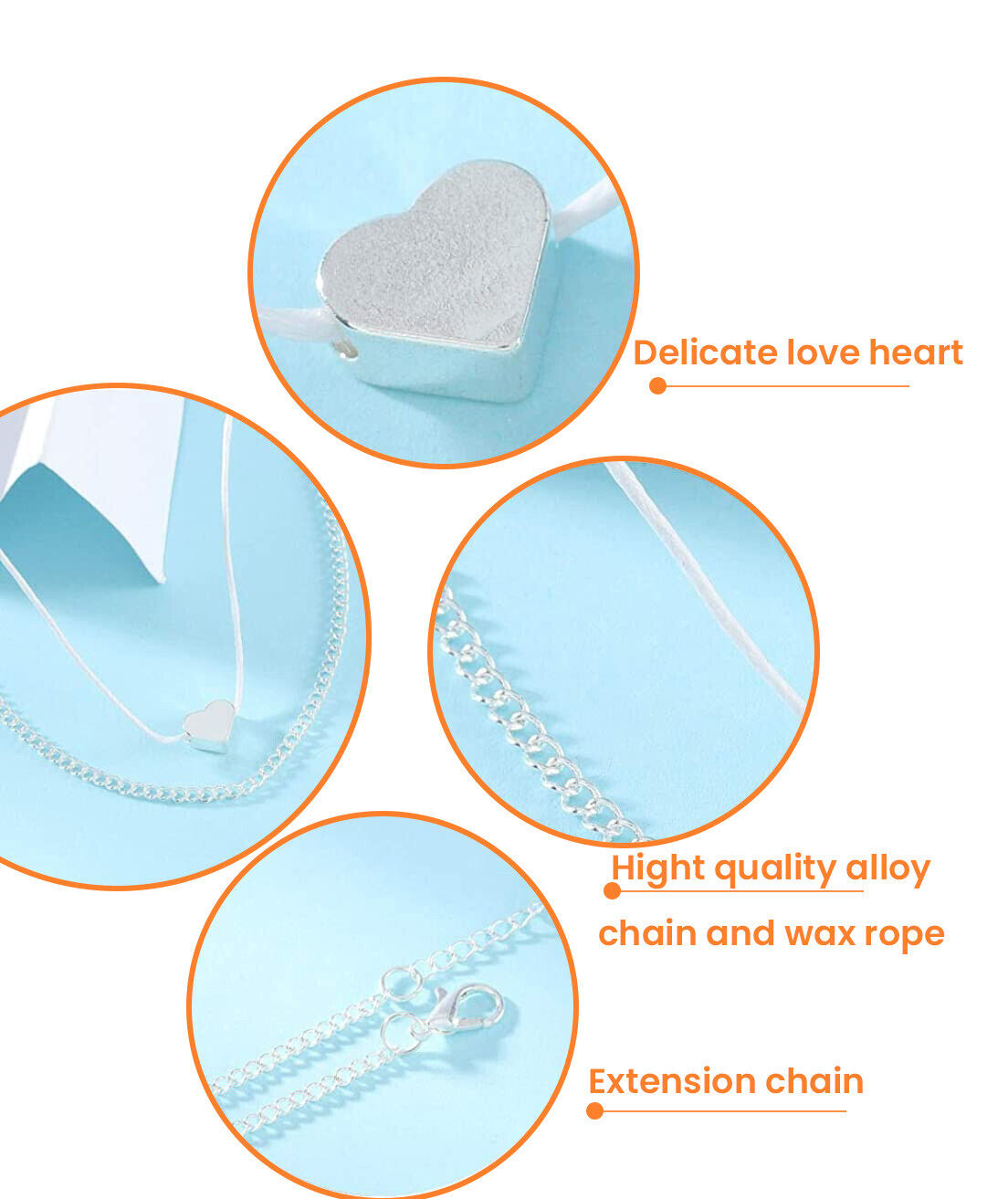 Women's Fashion Love Heart Ankle Bracelet - Executive-Skincare