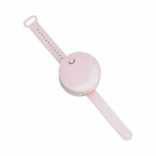 Portable Wrist Fan Mirror Leafless USB Rechargeable 3 Speed - Executive-Skincare