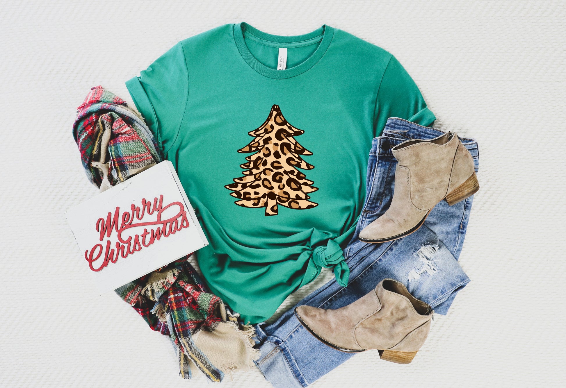 Leopard Christmas Tree Shirt, Christmas Shirts - Executive-Skincare