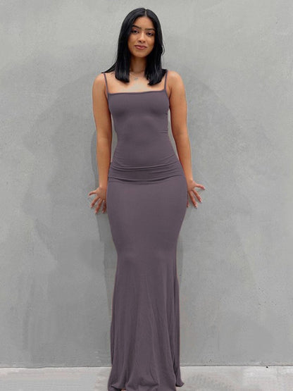 Backless Long Maxi Dress - Executive-Skincare