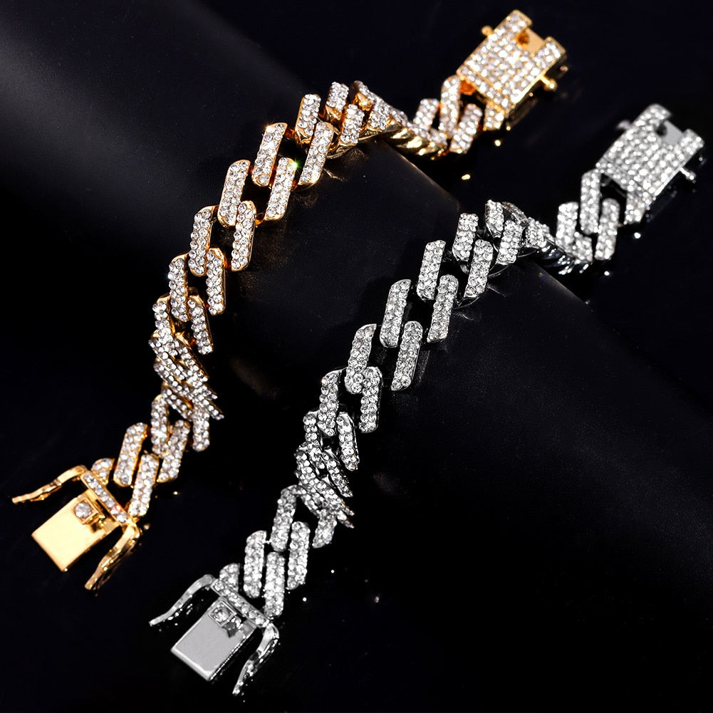 Crystal Cuban Link Bracelet - Executive-Skincare