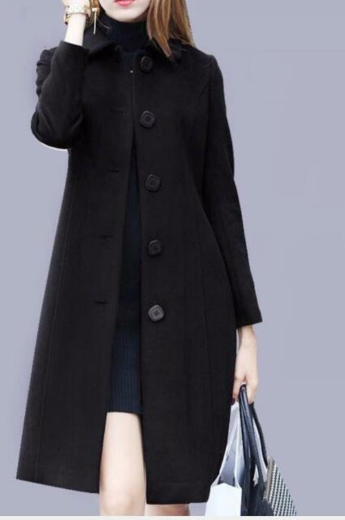 1pcs/lot Luxury Style Wool Coat New Autumn Winter Mid-length - Executive-Skincare