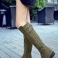 Buckle Low Heels Winter Knee High Boots - Executive-Skincare
