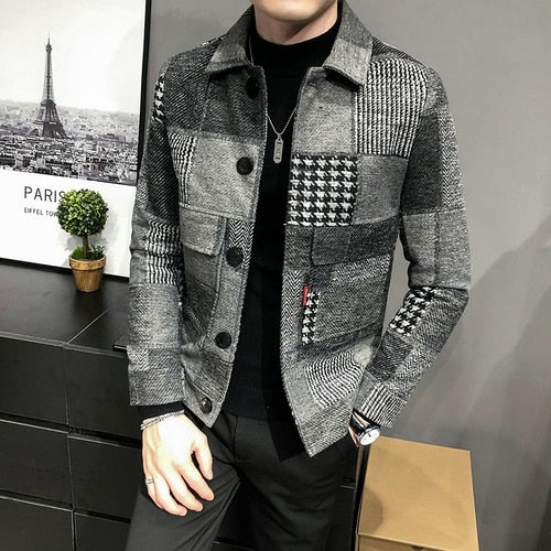 2022 Autumn and Winter Fashion New Men's Casual Lapel Hoodless Jacket - Executive-Skincare