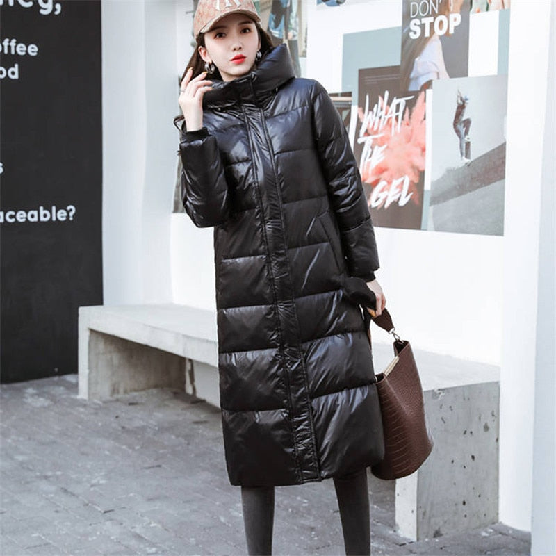 2022 Winter Down Cotton Jackets Women's Clothes Long Parkas Slim - Executive-Skincare