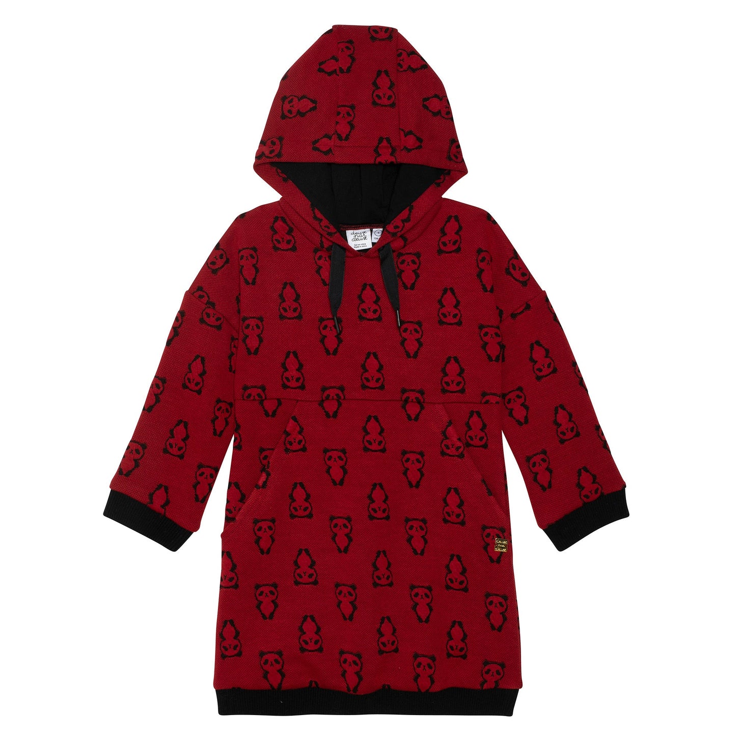 Red Hooded Jacquard Dress - Executive-Skincare