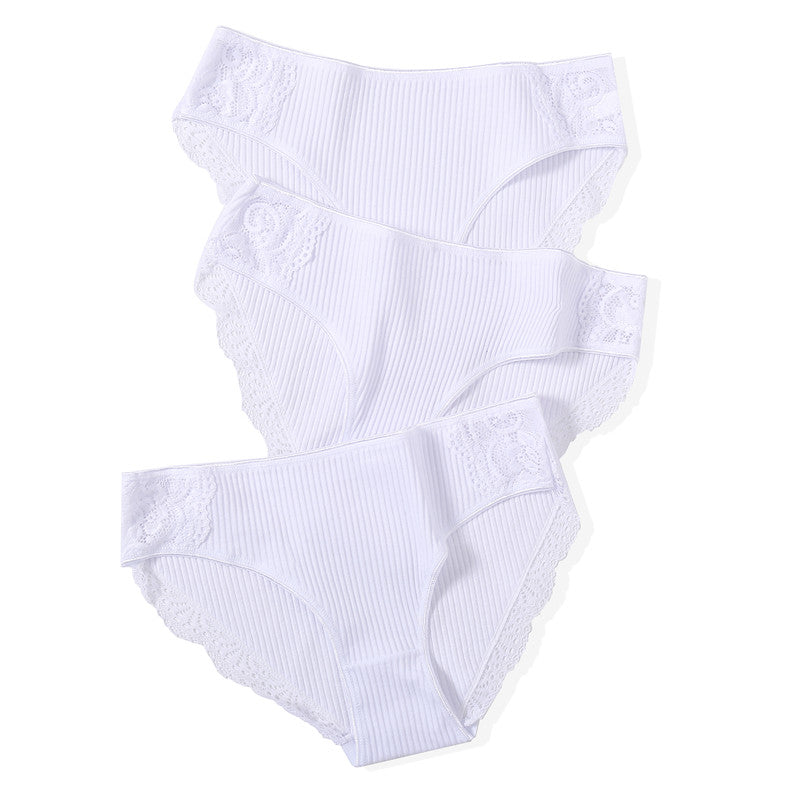 Cotton Panty 3Pcs/lot Solid Women's Panties - Executive-Skincare