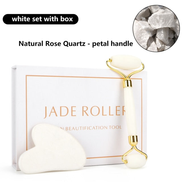 Natural Rose Quartz Jade Roller - Executive-Skincare