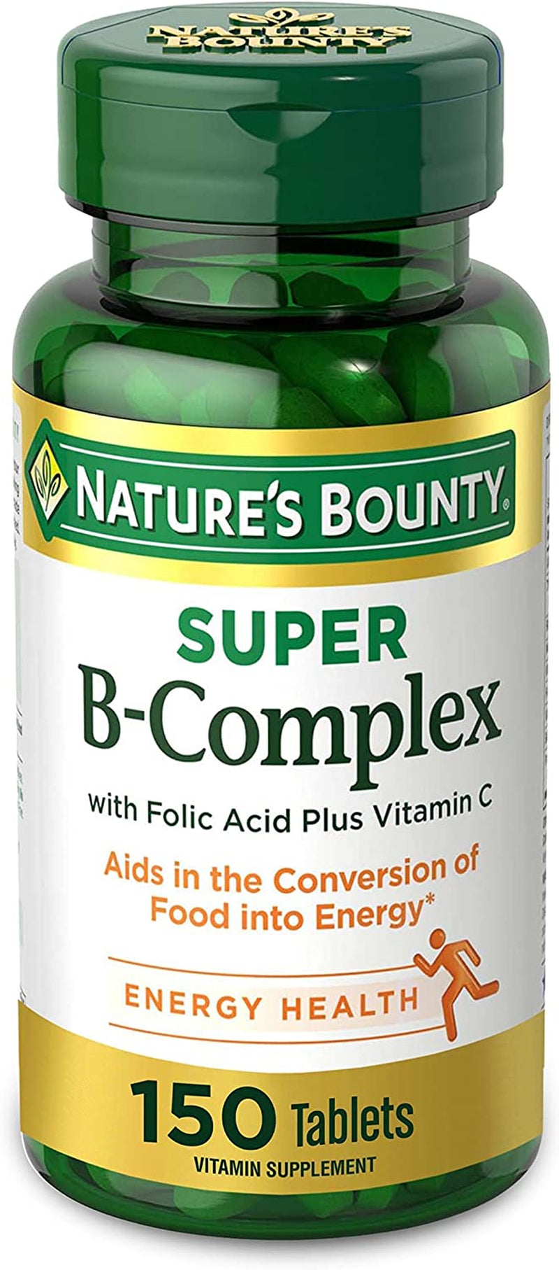 Nature'S Bounty, Super B Complex with Vitamin C & Folic Acid- Immune&Energy Support - 150 Tablets,