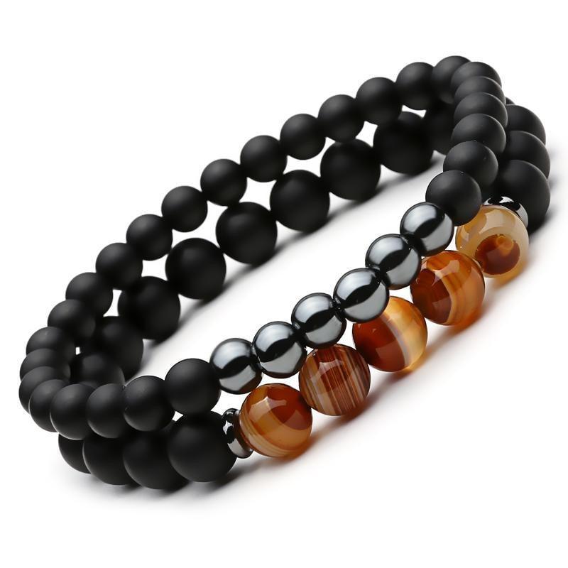 The Protector Hematite Agate Balancing Bracelet Set - Executive-Skincare