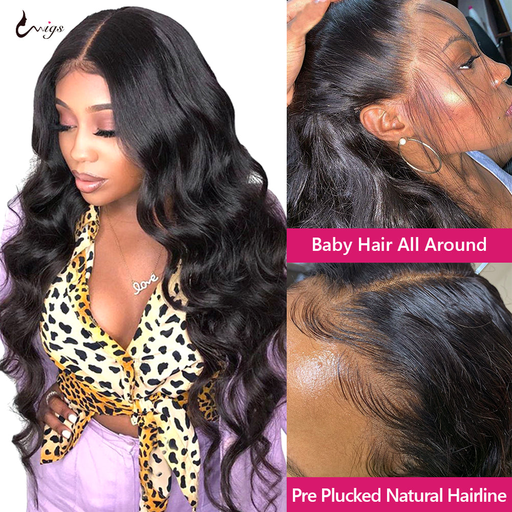 30 Inch Body Wave Lace Front Wig 34 38 40inch Long Human Hair Wig 13x4 - Executive-Skincare