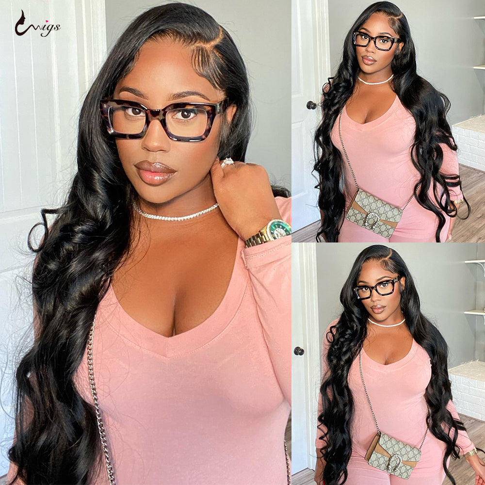 30 Inch Body Wave Lace Front Wig 34 38 40inch Long Human Hair Wig 13x4 - Executive-Skincare