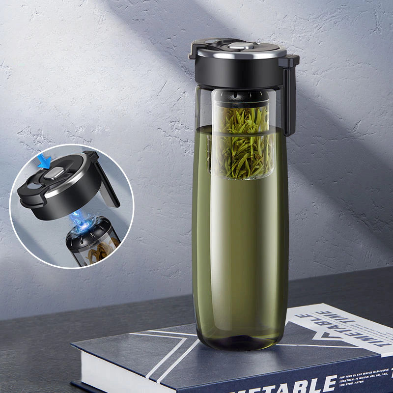 "Simplify Your Tea Time with Magnetic Tea Separation Cups - Portable, Anti-Fall, and Large Capacity Sports Kettle!"