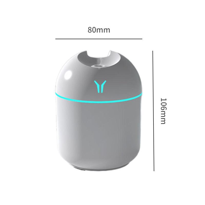 250ML Mini White Ultrasonic Air Humidifier Romantic Light USB Essential Oil Diffuser Car Purifier Aroma Anion Mist Maker With LE - Image #2