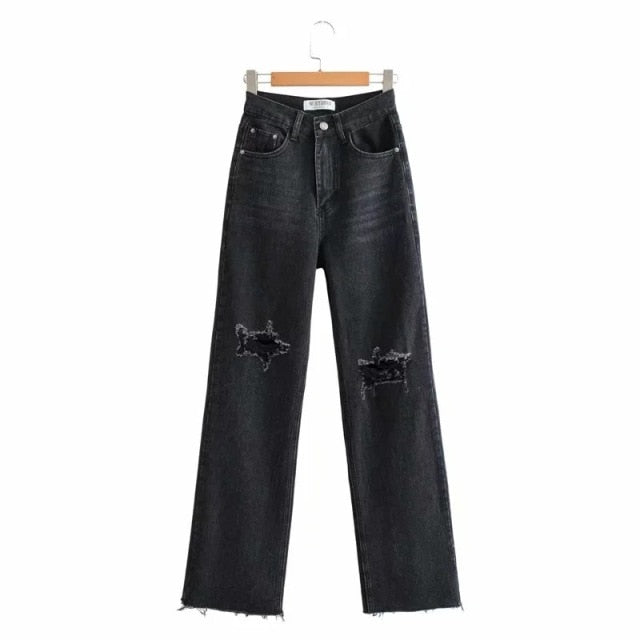 Ripped Flare Pants - Executive-Skincare