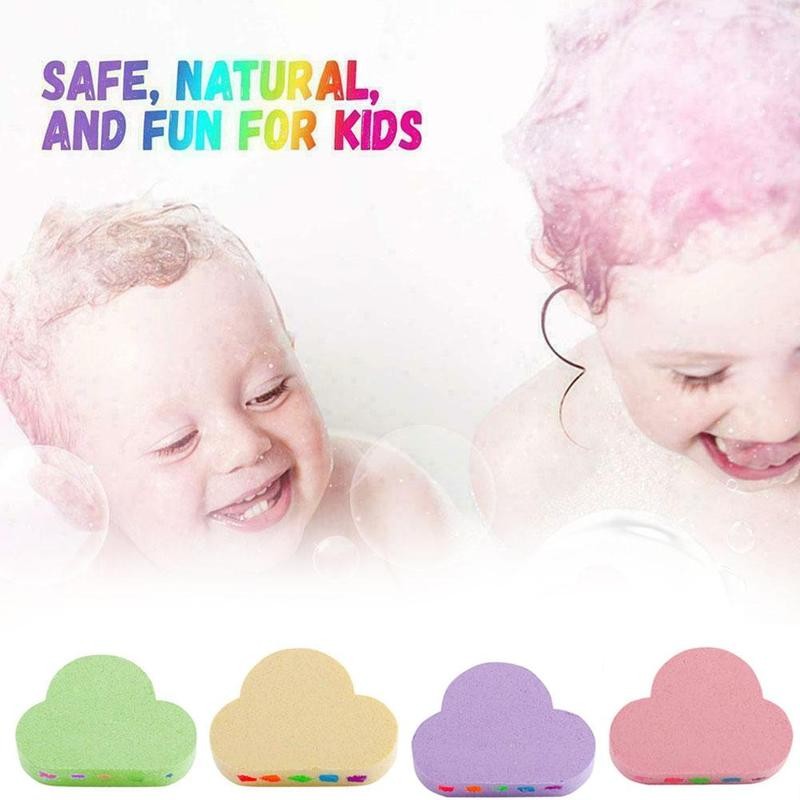 Rainbow Soap Cloud Bath Salt Moisturizing Exfoliating Cleaning Body Skin Bubble Bath Bombs Multicolor For Baby - Executive-Skincare