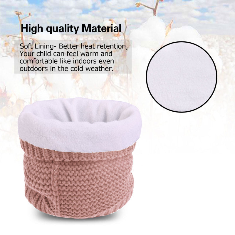 Children'S Plush Ear Protection Wool Hat With Scarf Htmzd-18D021 - Executive-Skincare