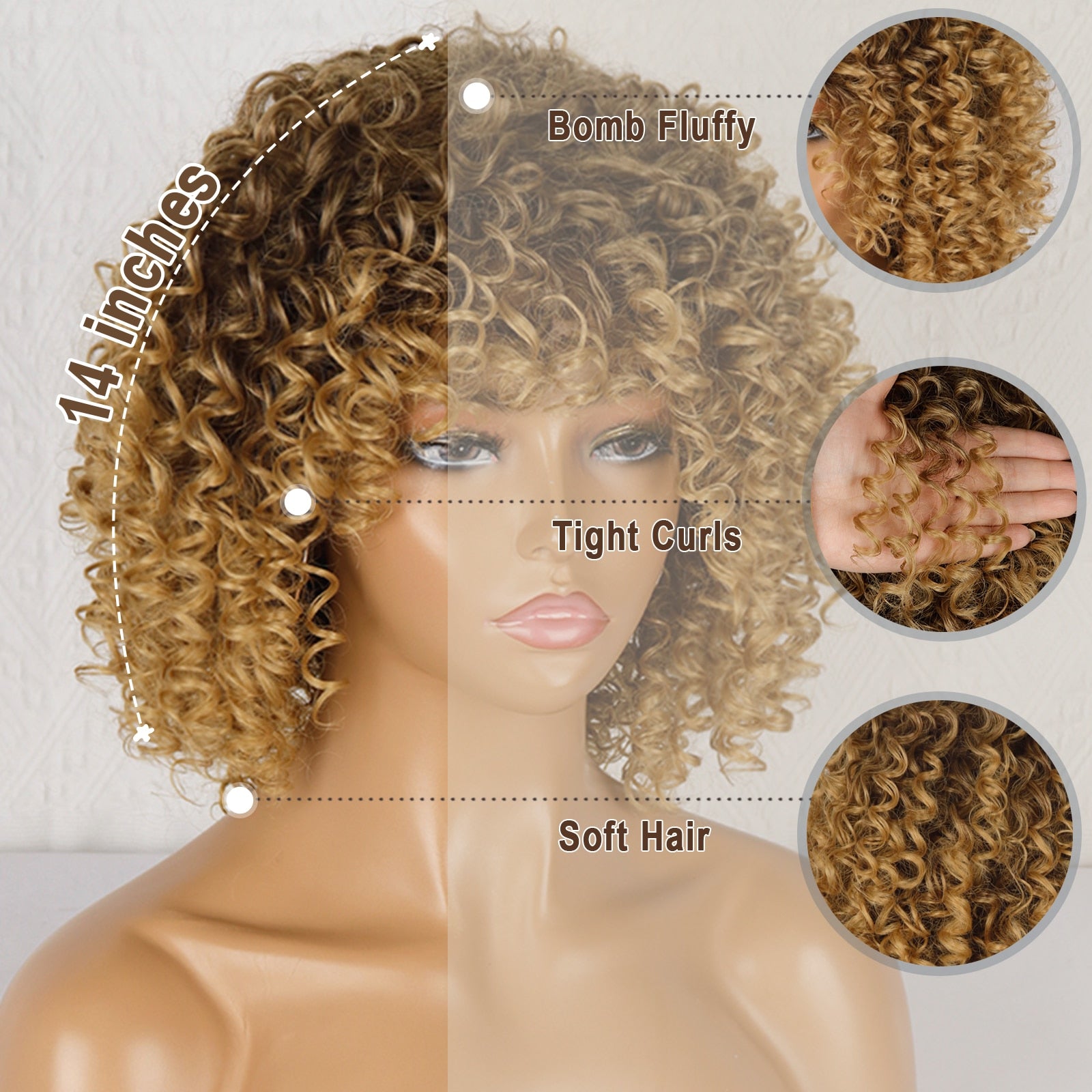 Afro Kinky Curly Wig - Executive-Skincare