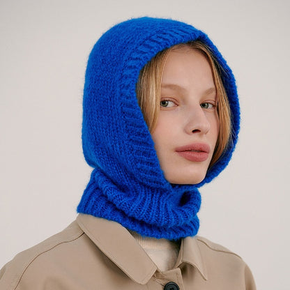 Women's Knitted Balaclava Collar Bonnet - Executive-Skincare