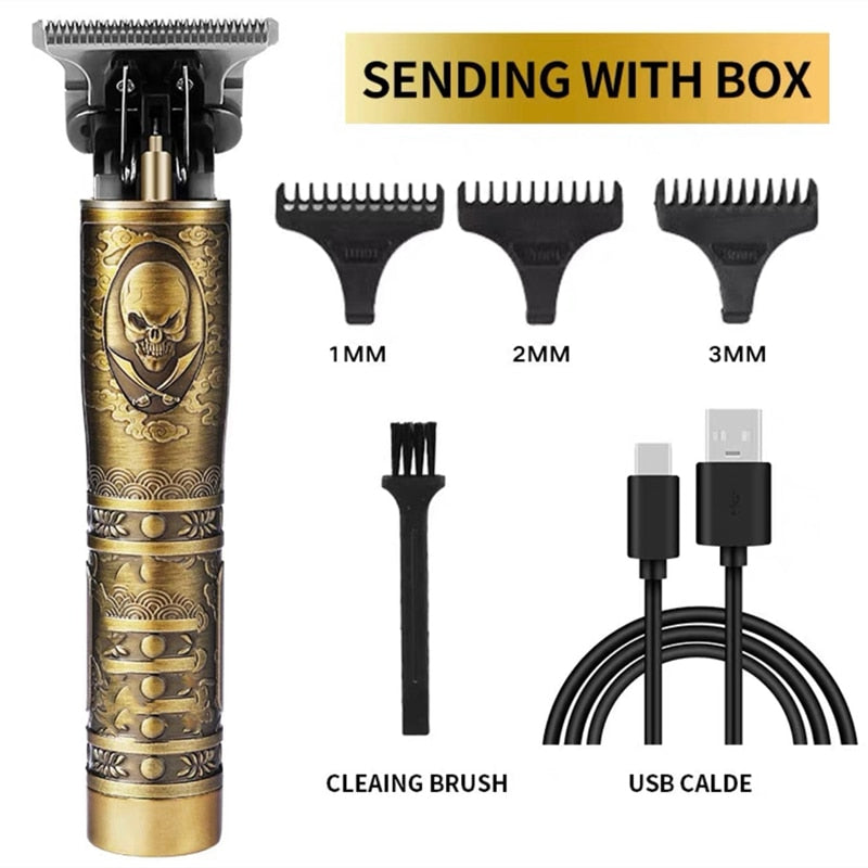 Men's Beard Hair Clipper Designer Random Electric Professional - Executive-Skincare