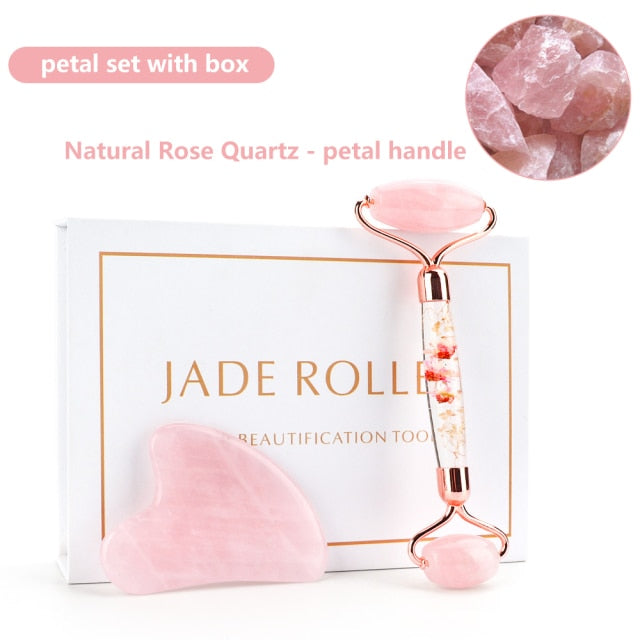 Natural Rose Quartz Jade Roller - Executive-Skincare