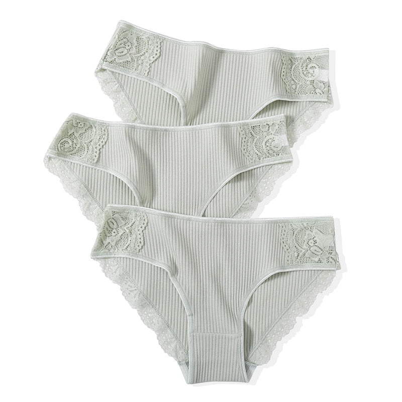 Cotton Panty 3Pcs/lot Solid Women's Panties - Executive-Skincare