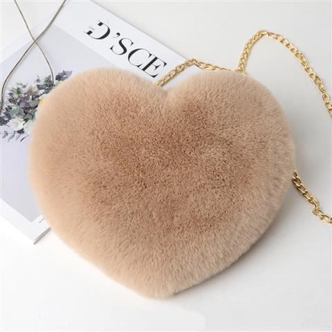 Love Bags For Women Plush Chain Shoulder Bags Valentine's Day Party Bag - Executive-Skincare