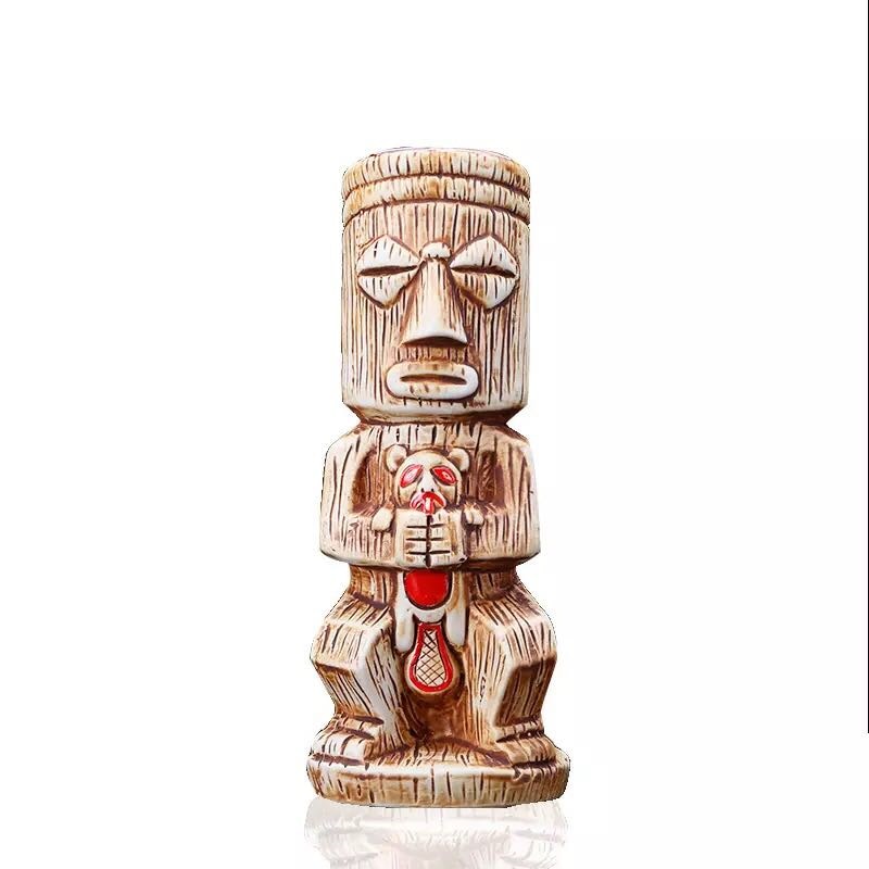 450ml Ceramic Tiki Mug Creative Porcelain Beer Wine Mug Cup Bar Tool - - Executive-Skincare