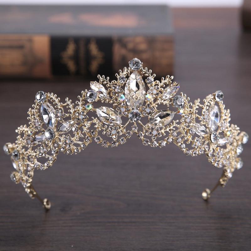 Women's Baroque Crown Crystal Bridal Headdress - Image #8