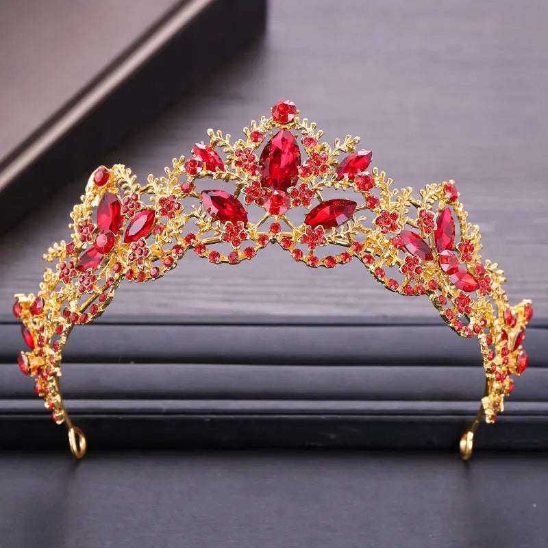 Women's Baroque Crown Crystal Bridal Headdress - Executive-Skincare