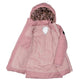 Light Pink Hooded Winter Puffer Long Coat With Pockets - Executive-Skincare