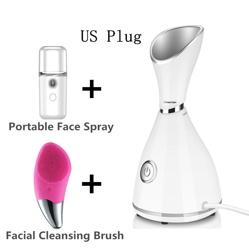 Face Steamer Machine SPA Sprayer Sauna Facial Humidifier Skin Care Facial Vaporizer Vapeur Visage Nebulizador Limpiador Digester - Executive-Skincare