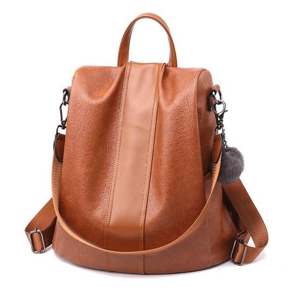 Premium Leather Waterproof 3 Way Anti Theft Women's Backpack - Executive-Skincare