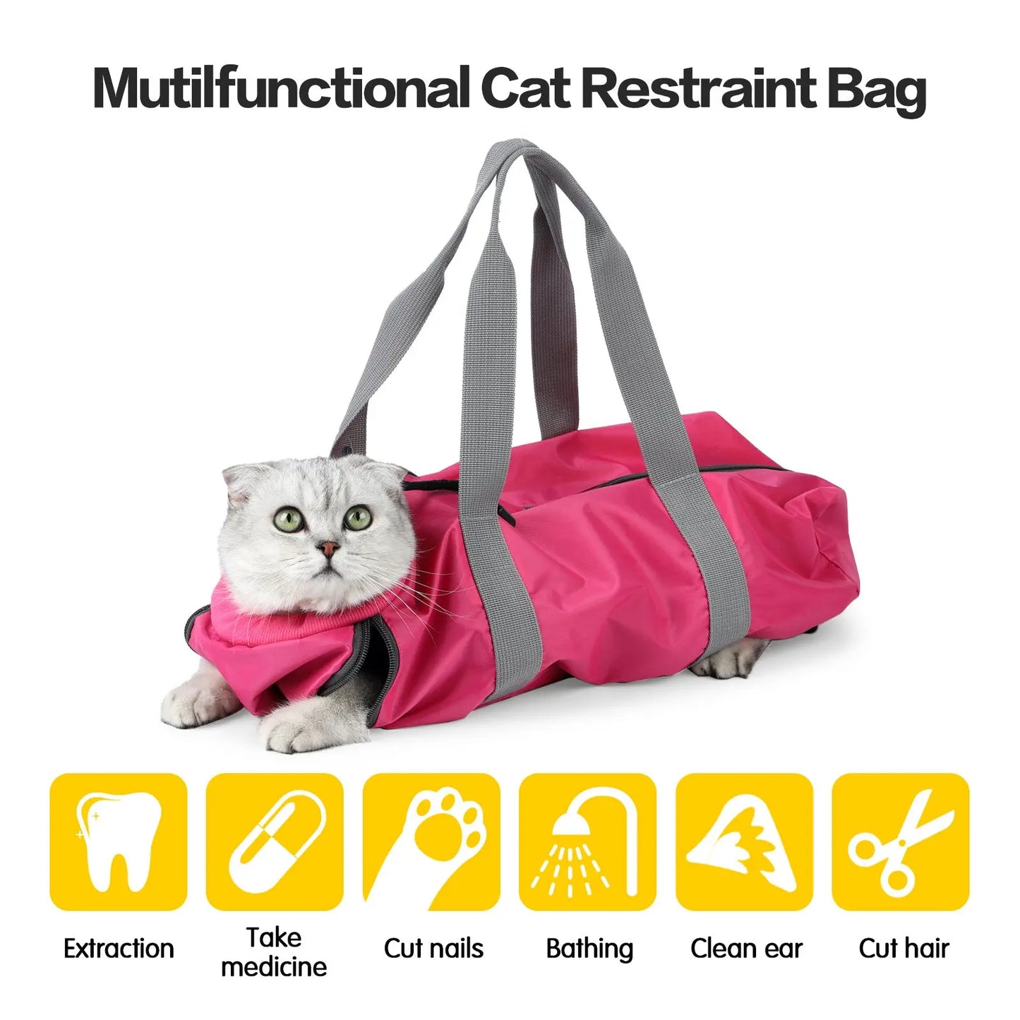 Cat Travel Bag Double Lined Anti Scratch And Bite Pet Bags - Executive-Skincare