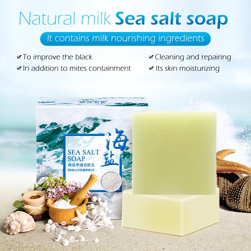 Goat's milk, glycerin, coconut yogurt sea salt Removal Cleaning  Soap - Executive-Skincare