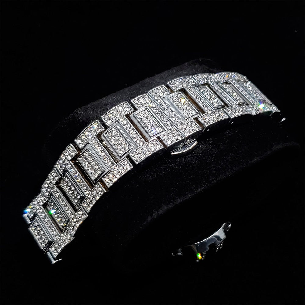 Ladies Digital Diamond Quartz Wristwatches - Executive-Skincare