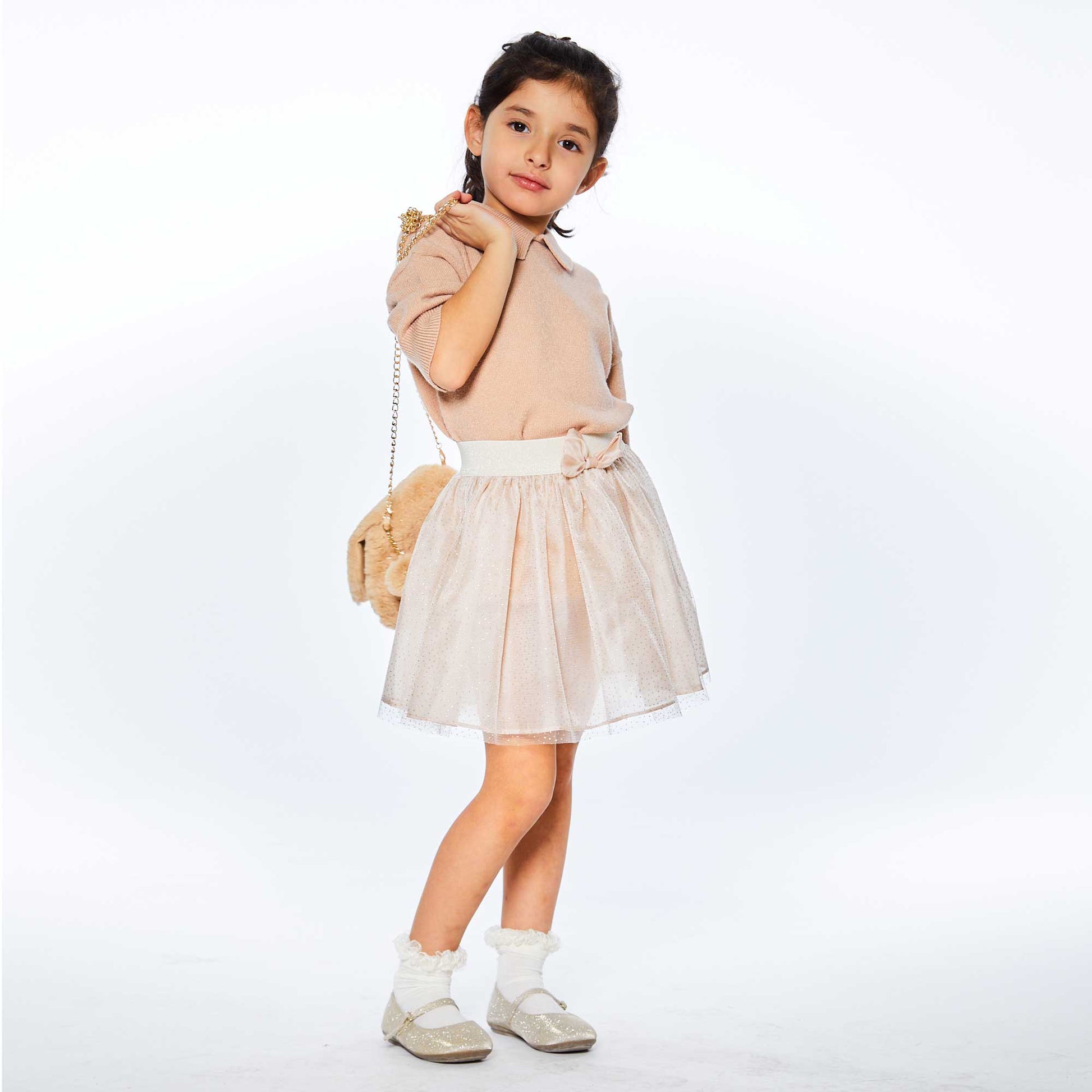 Girls Mesh Skirt With Bow - Executive-Skincare