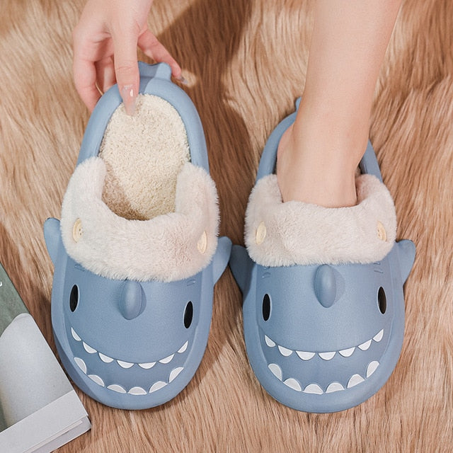 Funny Shark Furry Slides - Executive-Skincare