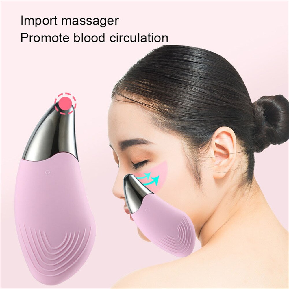 Mini Electric Facial Cleansing Brush Ultrasonic Silicone Face Cleaner Deep Pore Cleaning Skin Massager Face Cleaner Brush Device - Executive-Skincare