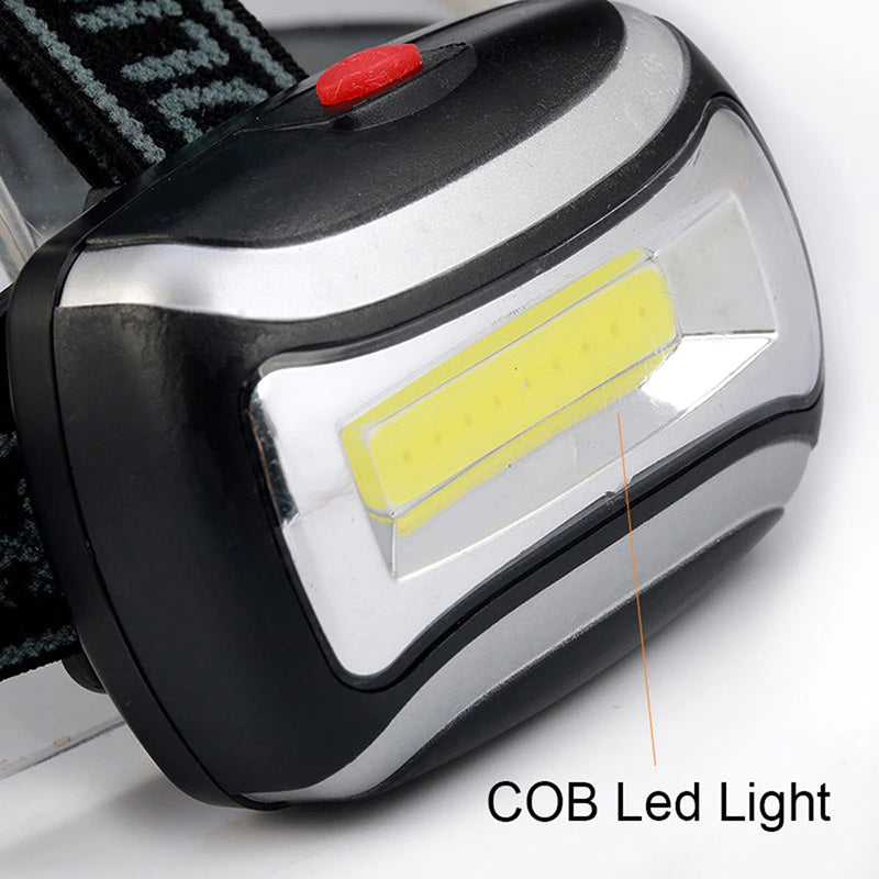  LED Headlight Mini Headlamp COB Flashlight Camping Torch Light 