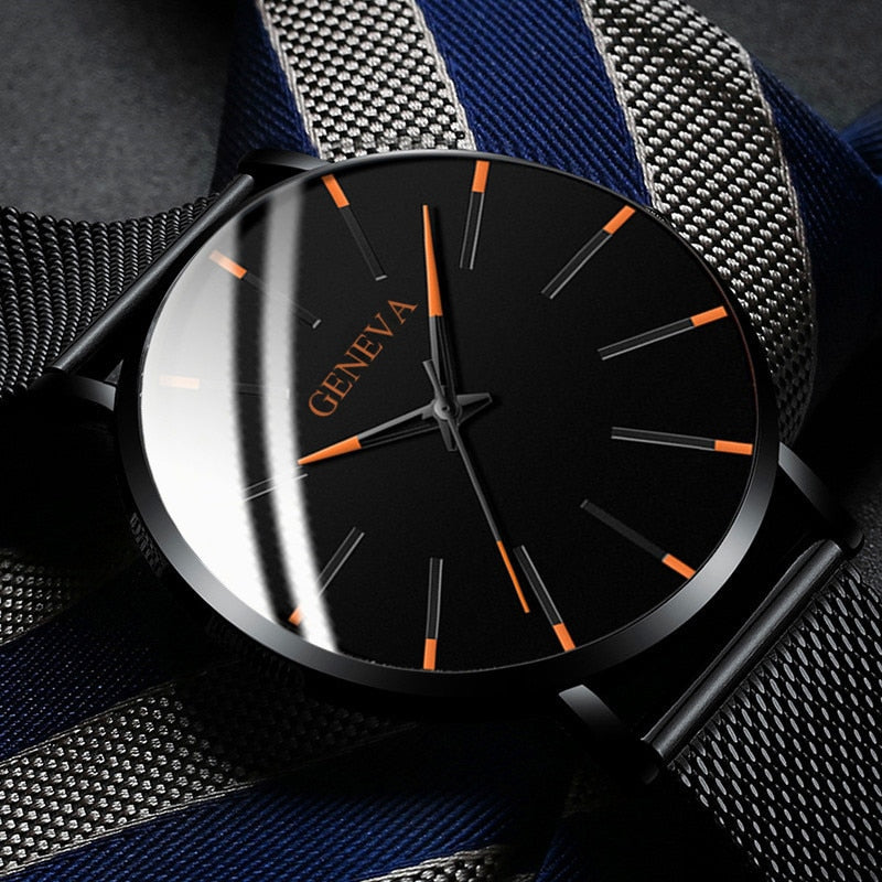 Minimalist Stainless Steel Mens Watch - Executive-Skincare