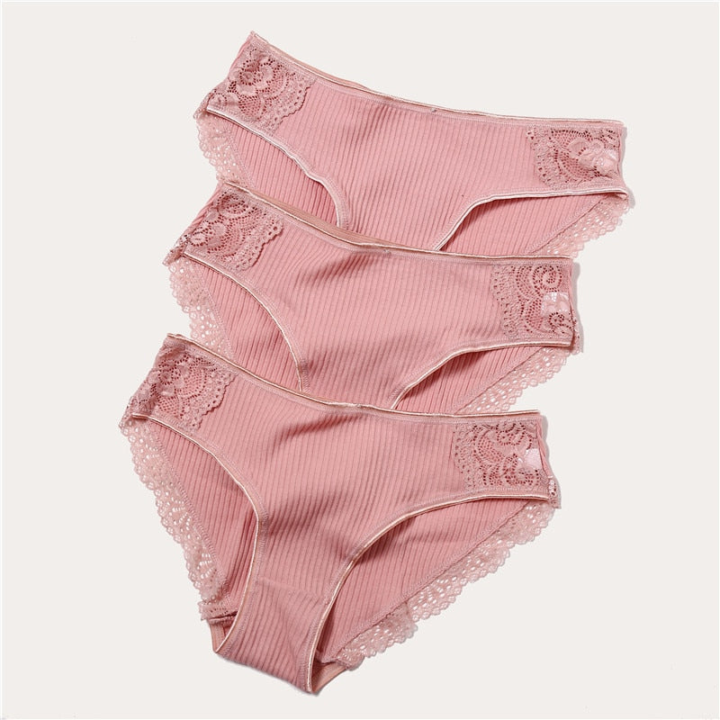 Cotton Panty 3Pcs/lot Solid Women's Panties - Executive-Skincare