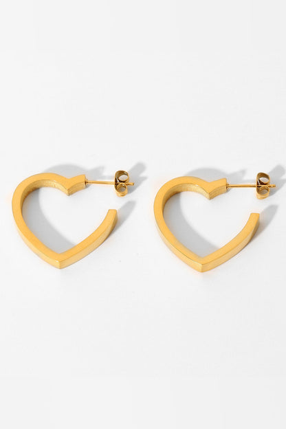 Heart Shape Hoop Earrings - Executive-Skincare