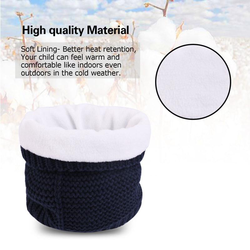 Children'S Plush Ear Protection Wool Hat With Scarf Htmzd-18D021 - Executive-Skincare