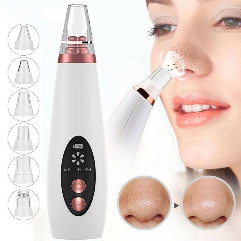 USB Rechargeable Blackhead Remover Face Pore Vacuum Skin Care Acne Pore Cleaner Pimple Removal Vacuum Suction Facial Tools - Executive-Skincare