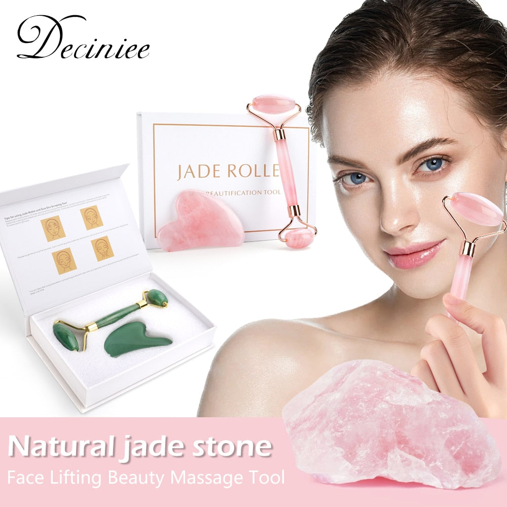 Natural Rose Quartz Jade Roller - Executive-Skincare