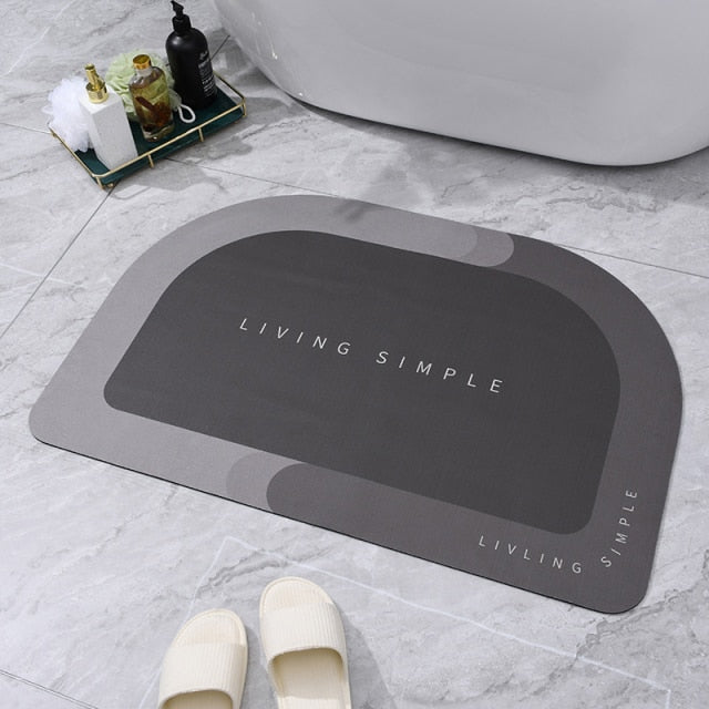 Super Absorbent Bath Mat Quick Drying Bathroom Rug Non-slip Entrance Doormat Nappa Skin Floor Mats Toilet Carpet Home Decor - Executive-Skincare